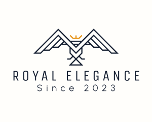 Geometric Royal Bird logo design