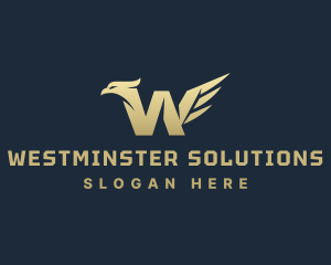 Falcon Wings Agency Letter W logo design