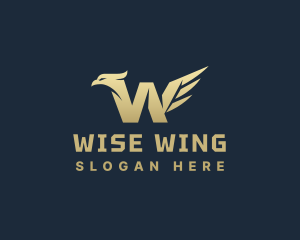 Falcon Wings Agency Letter W logo design