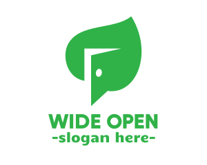 Leaf Open Door logo design