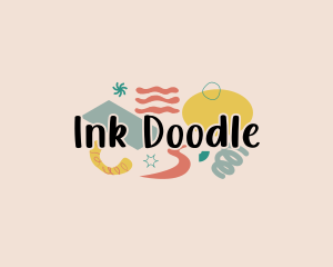 Fun Playful Doodle logo design