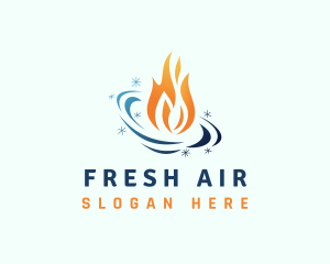 Cooling Fuel Flame  logo design