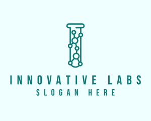 Molecule Test Tube logo design