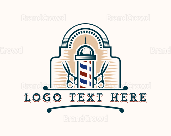 Barber Scissors Haircut Logo