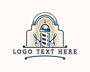 Barber Scissors Haircut Logo