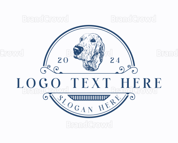 Vintage  Dog Animal Logo