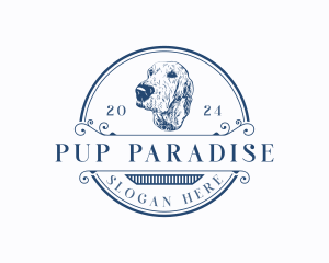 Vintage  Dog Animal logo design