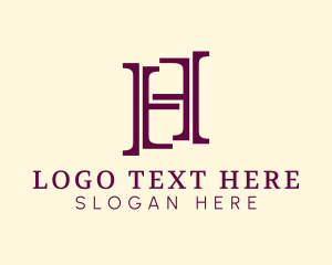 Maroon - Classic Letter H logo design