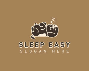 Sleeping Pet Dog logo design