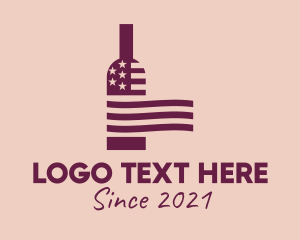 Wine Tour - American Wine Bar logo design