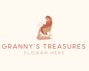 Grandma Blanket Stitching logo design