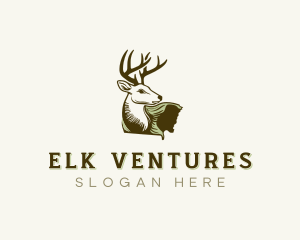 Antler Deer Horn logo design