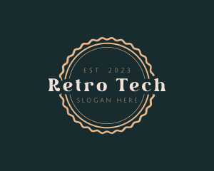 Round Retro Business logo design