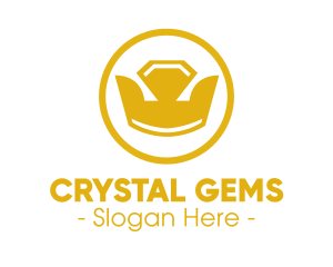 Golden Diamond Crown logo design