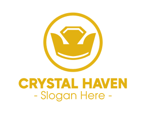 Golden Diamond Crown logo design