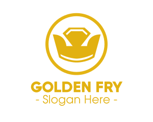 Golden Diamond Crown logo design