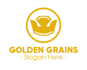 Golden Diamond Crown logo design