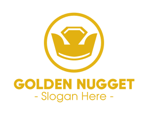 Golden Diamond Crown logo design