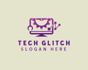 Tech Computer Monitor logo design