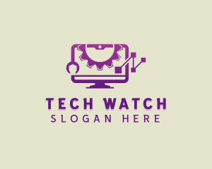 Monitor - Tech Computer Monitor logo design