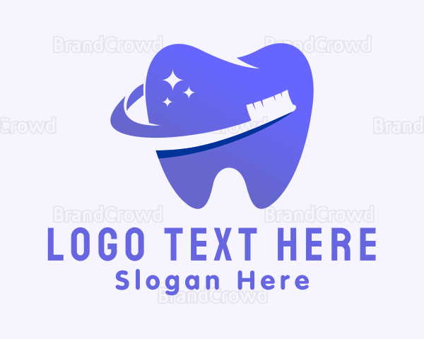 Sparkle Toothbrush Tooth Logo