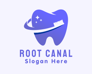 Endodontist - Sparkle Toothbrush Tooth logo design