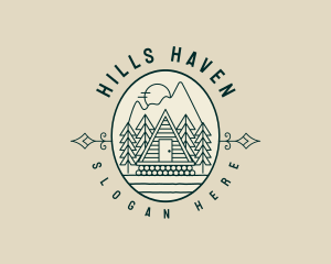 Mountain Cabin Lodge logo design