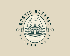 Cabin - Mountain Cabin Lodge logo design