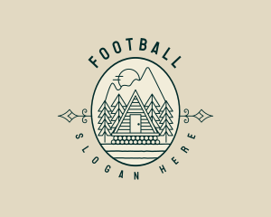 Campsite - Mountain Cabin Lodge logo design