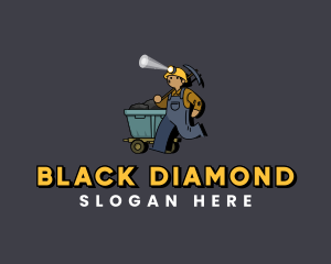 Coal - Miner Quarry Digger logo design