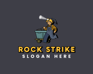 Pickaxe - Miner Quarry Digger logo design