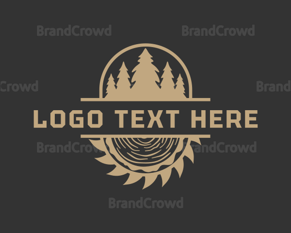 Outdoor Lumber Sawmill Logo