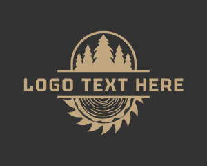Emblem - Outdoor Lumber Sawmill logo design