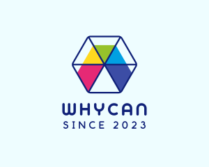 Marketing Agency - Colorful Sliced Hexagon logo design