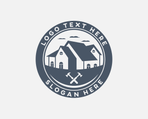 Handyman - House Roofing Property logo design