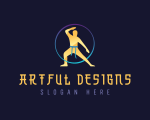 Martial Arts Fighter logo design