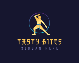 Human - Martial Arts Fighter logo design