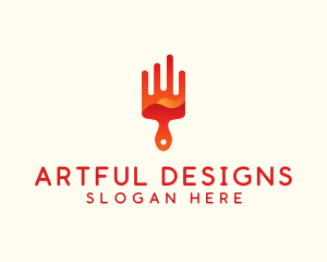 Paint Brush Painting logo design