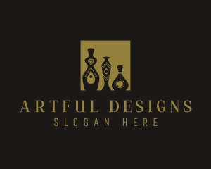 Vase Pottery Furniture logo design