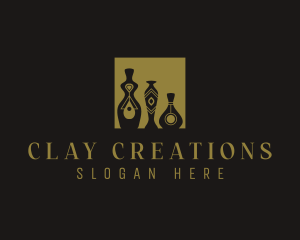 Pottery - Vase Pottery Furniture logo design