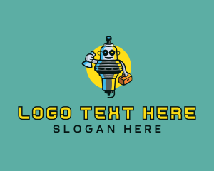 Motor - Spark Plug Mechanic Mascot logo design