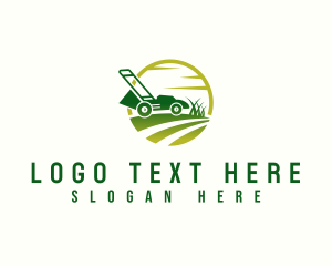 Green - Lawn Mower Gardener logo design