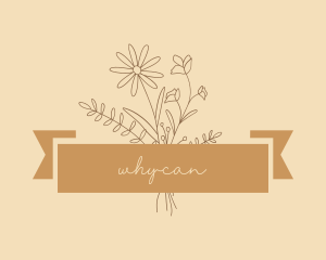 Crafting - Flower Bouquet Craft logo design