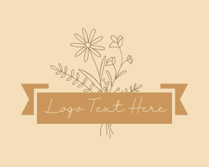 Flower Shop - Flower Bouquet Craft logo design