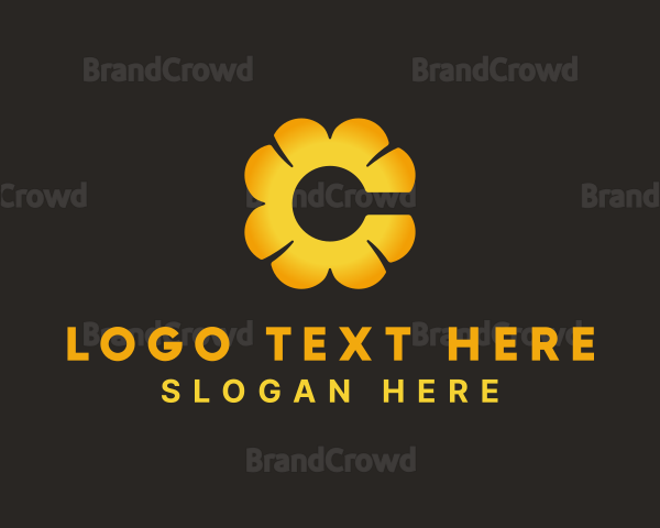 Gradient Flower Letter C Logo