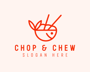 Bowls - Noodle Bowl Chopstick logo design