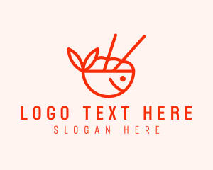 Restaurant - Noodle Bowl Chopstick logo design