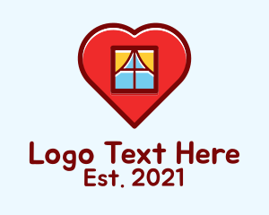 Love - Lovely Window Curtain logo design