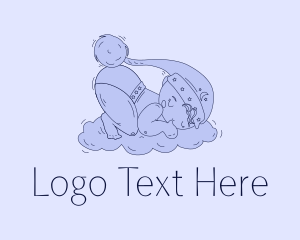 Cartoon - Toddler Boy Bedtime logo design