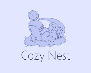 Crib - Toddler Boy Bedtime logo design